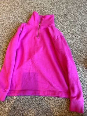Women’s Half-Zip Fleece Pullover - Hot Pink